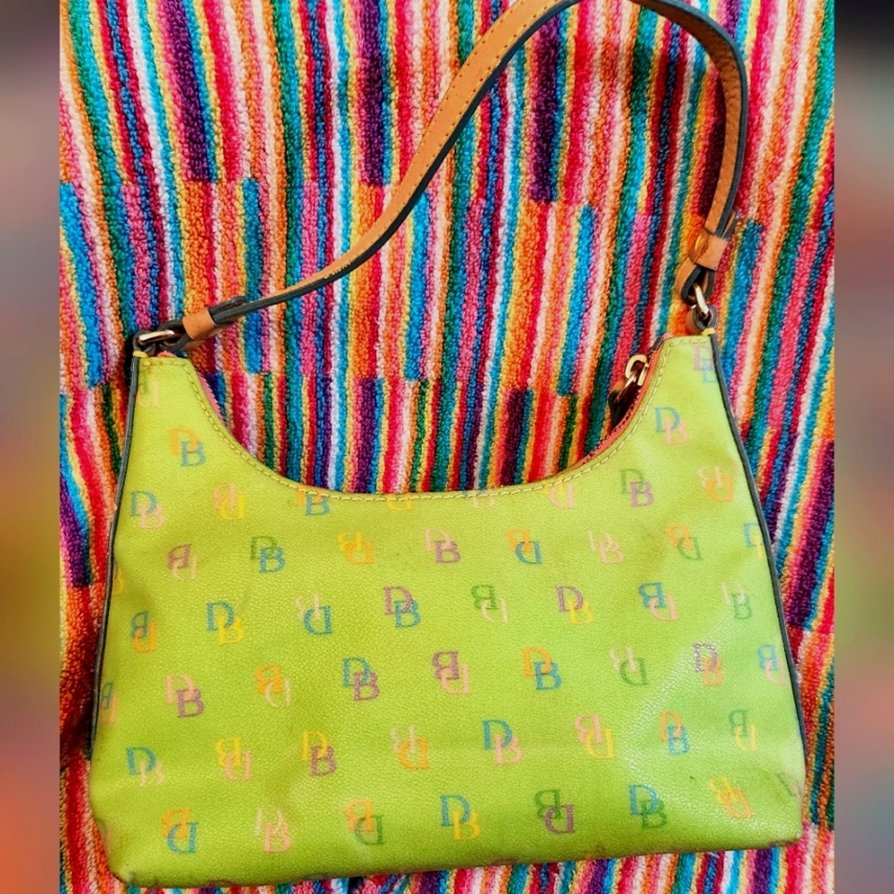 💚🙉🙊3 Days Only RARE DOONEY SALE Neon Lime Green It Girl Y2k Bag Db Rainbow